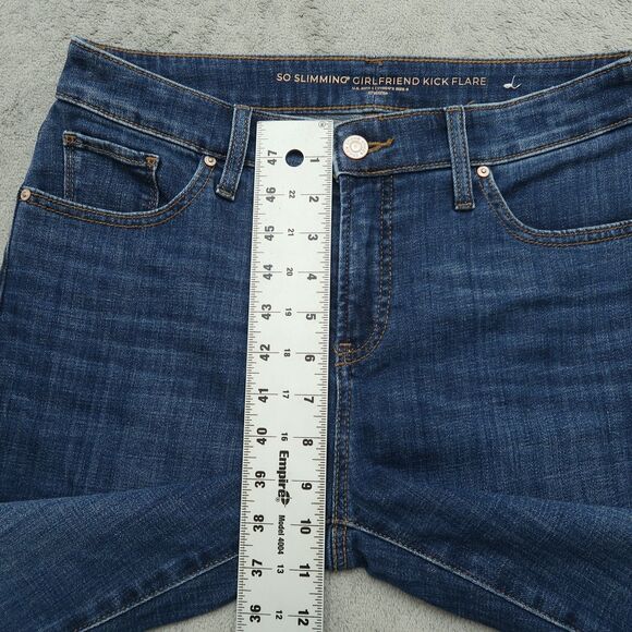 Chico's Jeans Women's 0 US-4 Mid-Rise Slimming Girlfriend Kick Flare 25" Inseam - Picture 9 of 16